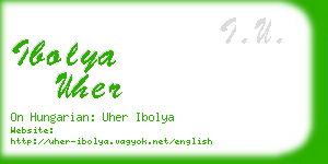 ibolya uher business card